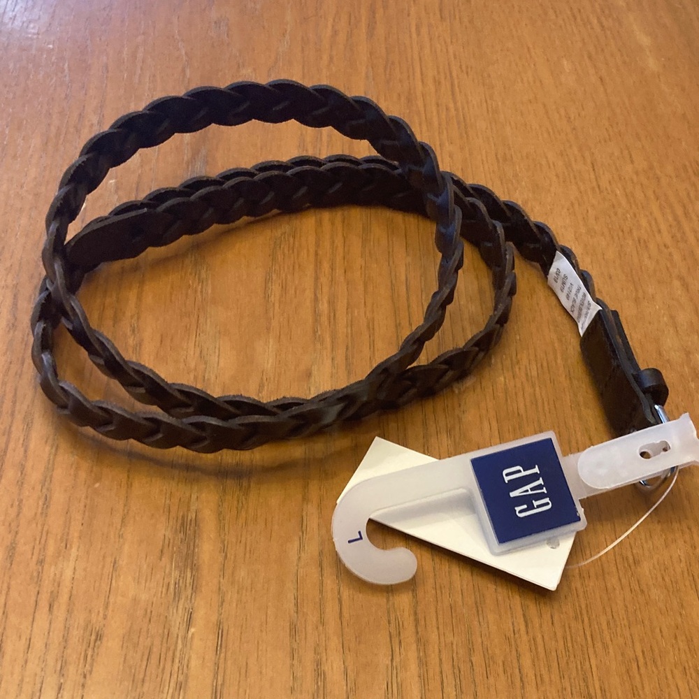GAP Women’s Braided Faux Leather Belt - Black